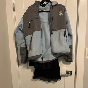 Gray and Light Blue Fleece Jacket Yellowstone